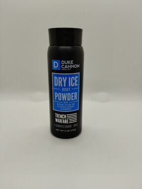 Duke Cannon Dry Ice Body Powder Mens 6OZ with Menthol and Activated Charcoal